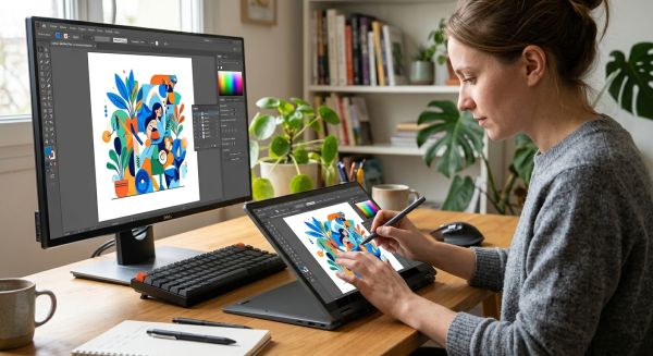 How to optimize a Lenovo IdeaPad Flex 5 for graphic design tasks using Adobe Illustrator?